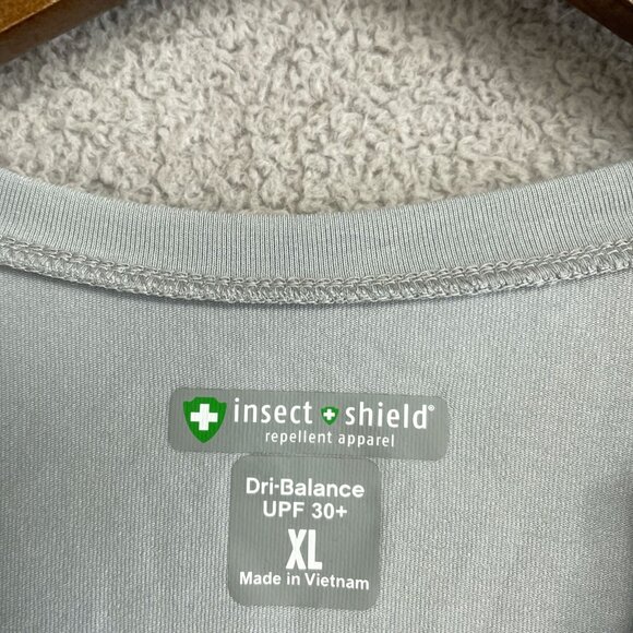 NEW Insect Shield Women's XL Grey Long Sleeve V-Neck Shirt Dri-Balance UPF 30+ - Picture 6 of 10